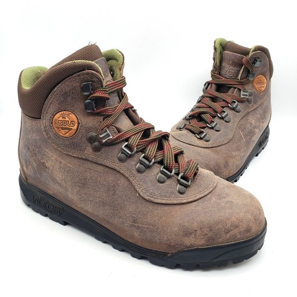 ASOLO Classic Vibram Hiking Boots Brown Suede Leather (Women's US Size 8.5) - Picture 2 of 7